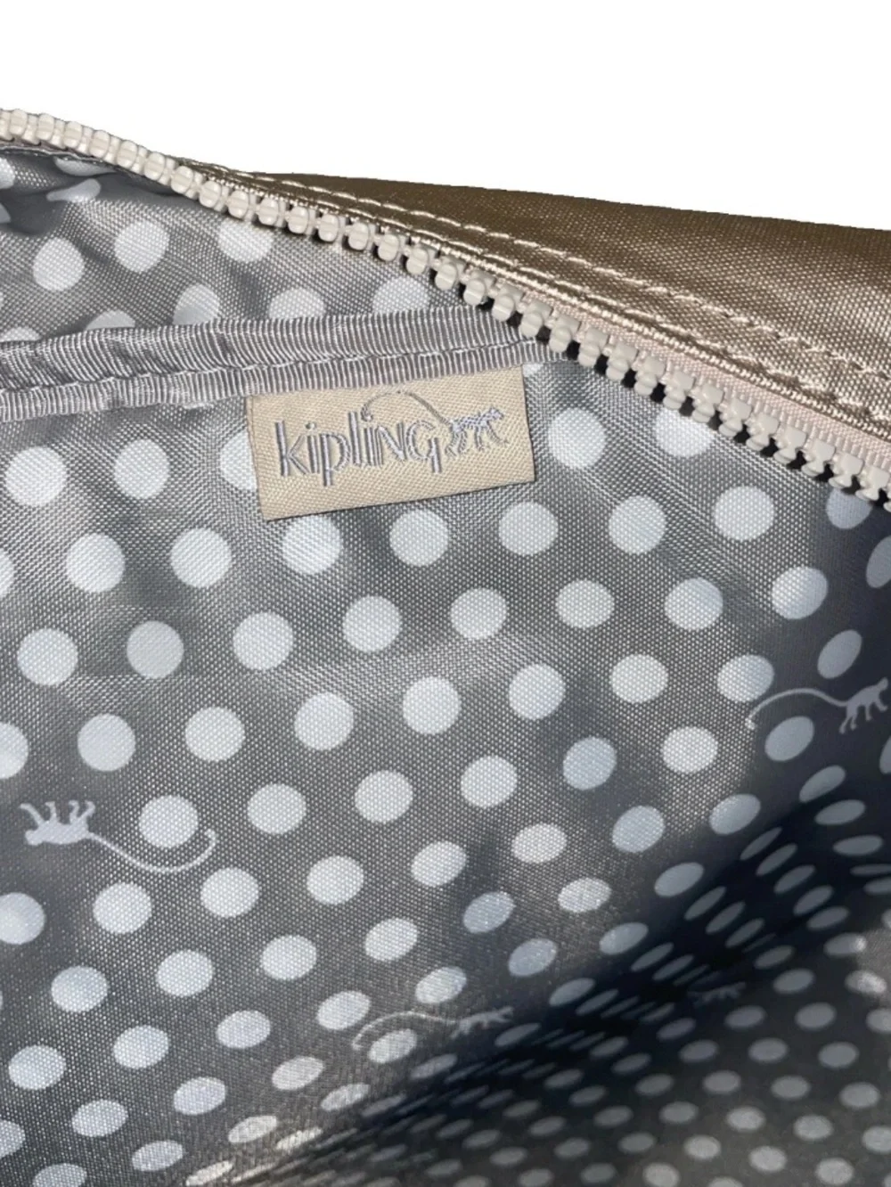 Kipling Audrie Metallic Rose Gold Nylon Diaper Backpack‎ Travel Baby Bag Tote
